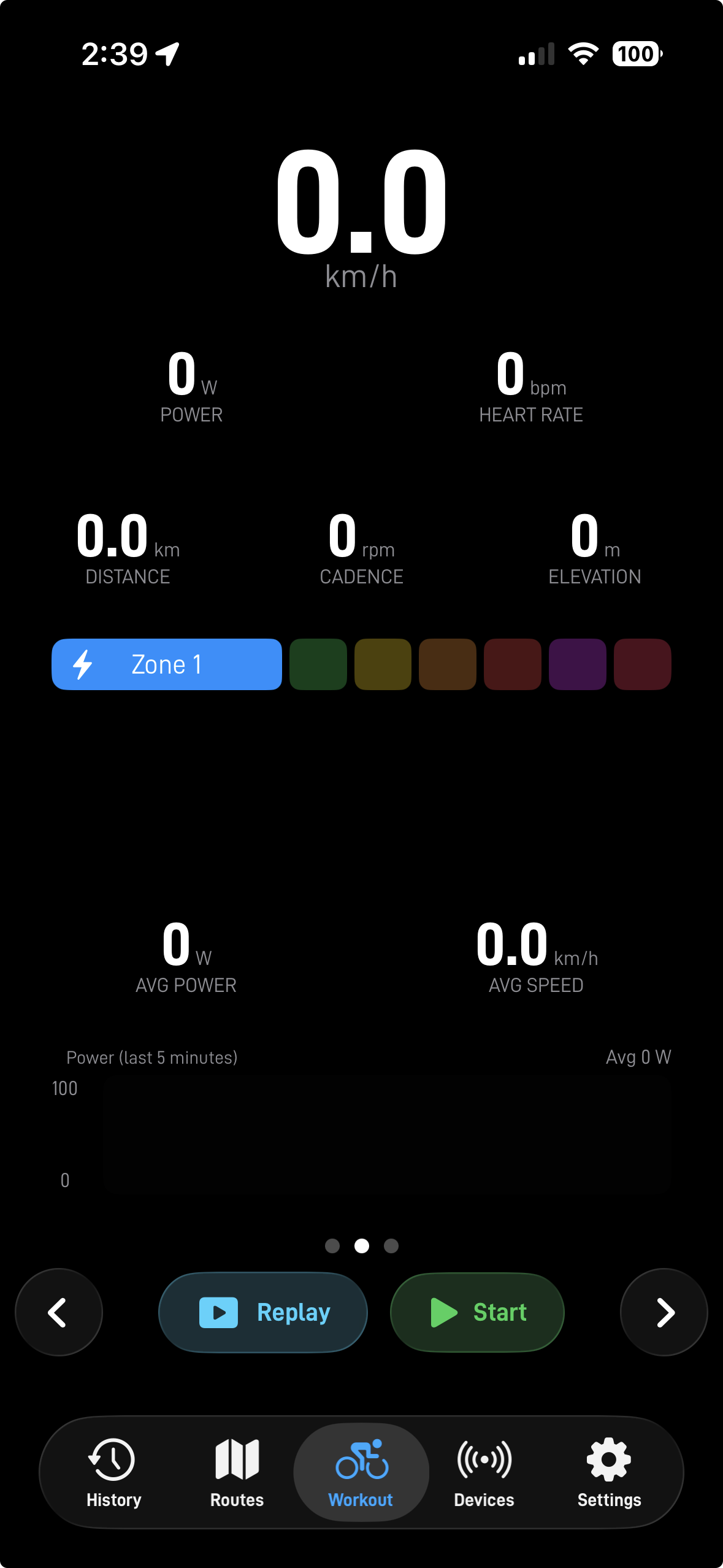 RydX live workout screen